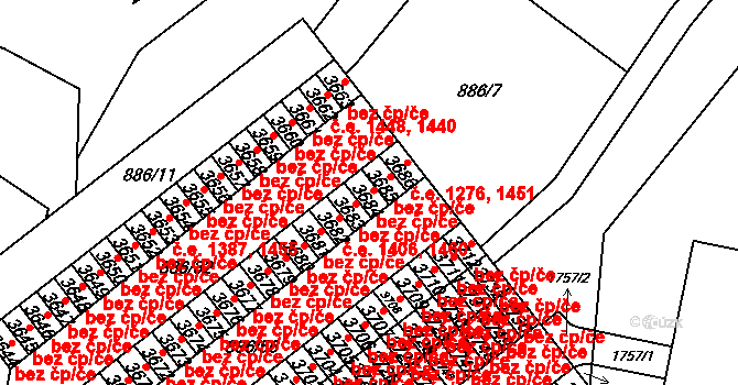 Blansko 39812880 na parcele st. 3684 v KÚ Blansko, Katastrální mapa