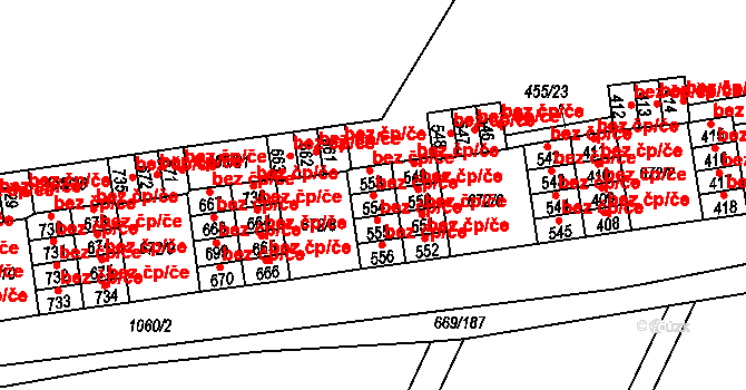 Chlumčany 46216880 na parcele st. 554 v KÚ Chlumčany u Přeštic, Katastrální mapa