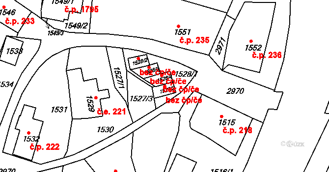 Rychnov nad Kněžnou 48913880 na parcele st. 1527/2 v KÚ Rychnov nad Kněžnou, Katastrální mapa
