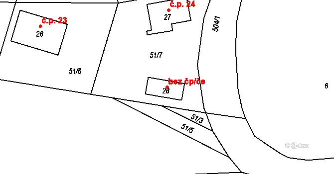 Chotoviny 103806881 na parcele st. 28 v KÚ Broučkova Lhota, Katastrální mapa