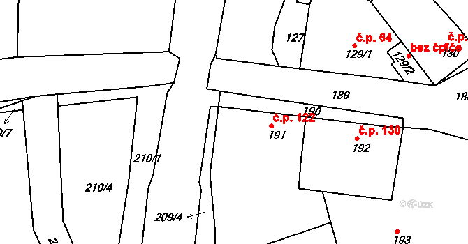 Dalovice 228, Katastrální mapa