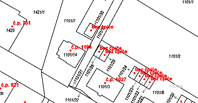 Chotěboř 38712881 na parcele st. 1101/26 v KÚ Chotěboř, Katastrální mapa