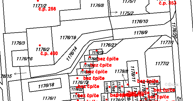 Semily 38854881 na parcele st. 1176/12 v KÚ Semily, Katastrální mapa