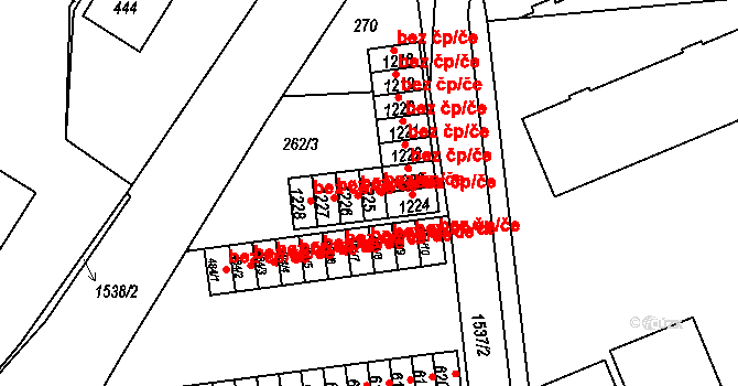 Nepomuk 40603881 na parcele st. 1225 v KÚ Nepomuk, Katastrální mapa
