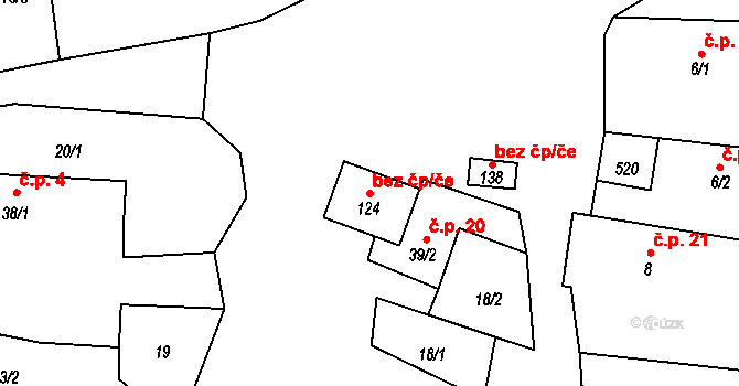 Třebívlice 41086881 na parcele st. 124 v KÚ Dřemčice, Katastrální mapa