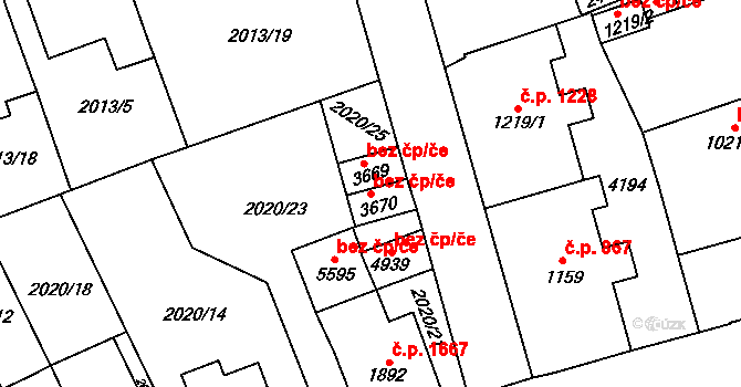 Dvůr Králové nad Labem 42003881 na parcele st. 3670 v KÚ Dvůr Králové nad Labem, Katastrální mapa