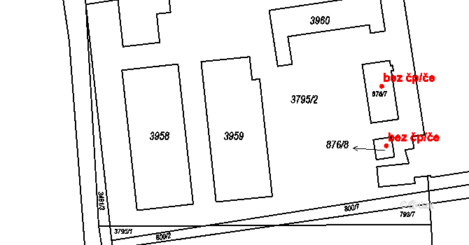 Lysá nad Labem 43424881 na parcele st. 876/5 v KÚ Lysá nad Labem, Katastrální mapa
