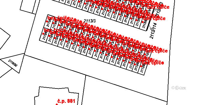 Dobruška 44240881 na parcele st. 2113/92 v KÚ Dobruška, Katastrální mapa