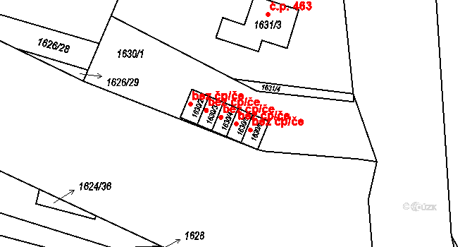 Jilemnice 44321881 na parcele st. 1630/5 v KÚ Jilemnice, Katastrální mapa