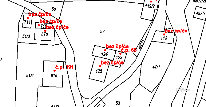 Zděchov 45669881 na parcele st. 124 v KÚ Zděchov, Katastrální mapa
