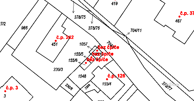 Letohrad 47755881 na parcele st. 155/1 v KÚ Orlice, Katastrální mapa