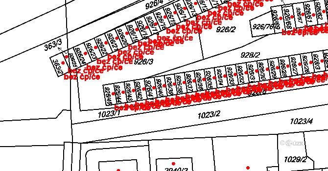 Holešov 48119881 na parcele st. 926/40 v KÚ Holešov, Katastrální mapa