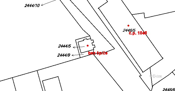 Pelhřimov 48542881 na parcele st. 2444/5 v KÚ Pelhřimov, Katastrální mapa