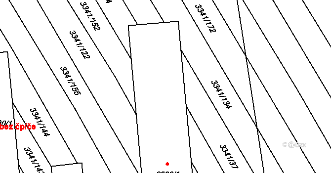 Kunovice 49213881 na parcele st. 3333/1 v KÚ Kunovice u Uherského Hradiště, Katastrální mapa