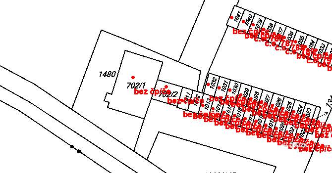 Kyjov 49537881 na parcele st. 702/2 v KÚ Nětčice u Kyjova, Katastrální mapa