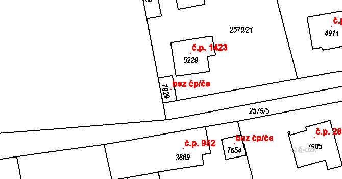 Cheb 98332881 na parcele st. 7929 v KÚ Cheb, Katastrální mapa