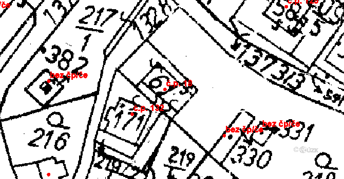 Markvartice 18, Jablonné v Podještědí na parcele st. 61 v KÚ Markvartice v Podještědí, Katastrální mapa