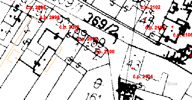 Podlusky 2100, Roudnice nad Labem na parcele st. 89/2 v KÚ Podlusky, Katastrální mapa