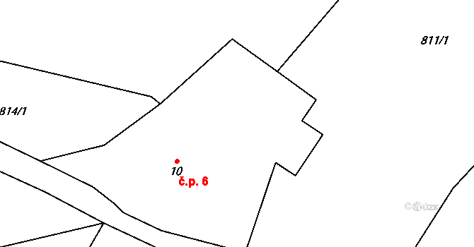 Arnultovice 6, Rudník na parcele st. 10 v KÚ Arnultovice, Katastrální mapa