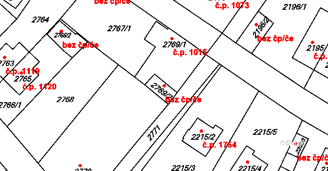 Sokolov 38564882 na parcele st. 2769/2 v KÚ Sokolov, Katastrální mapa