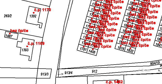 Český Brod 39872882 na parcele st. 1780 v KÚ Český Brod, Katastrální mapa