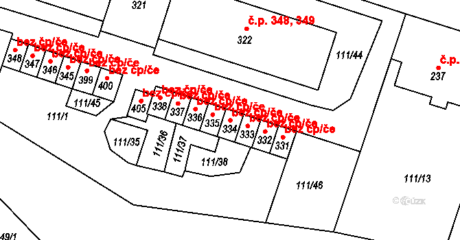 Josefův Důl 43580882 na parcele st. 334 v KÚ Josefův Důl u Jablonce nad Nisou, Katastrální mapa