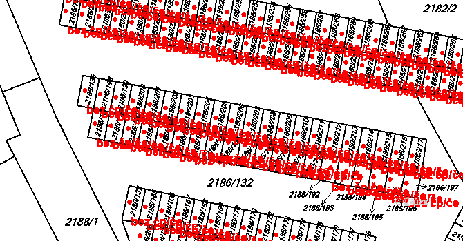 Dobruška 44245882 na parcele st. 2186/206 v KÚ Dobruška, Katastrální mapa