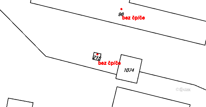 Břežany II 46091882 na parcele st. 215 v KÚ Břežany II, Katastrální mapa