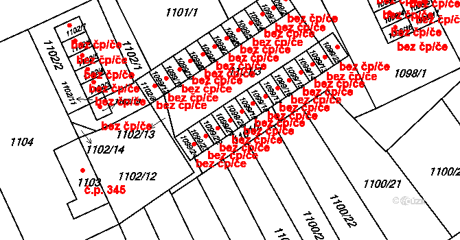 Liberec 47005882 na parcele st. 1099/21 v KÚ Růžodol I, Katastrální mapa