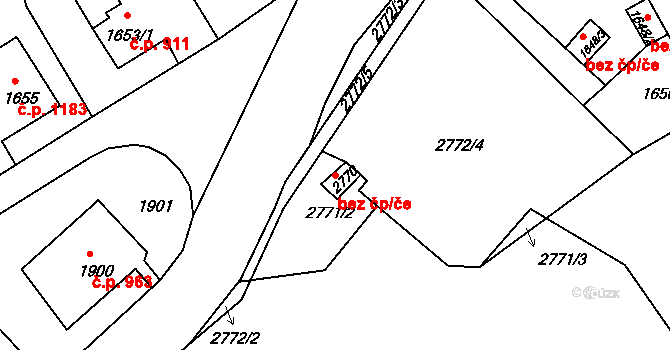 Děčín 47109882 na parcele st. 2770 v KÚ Děčín, Katastrální mapa