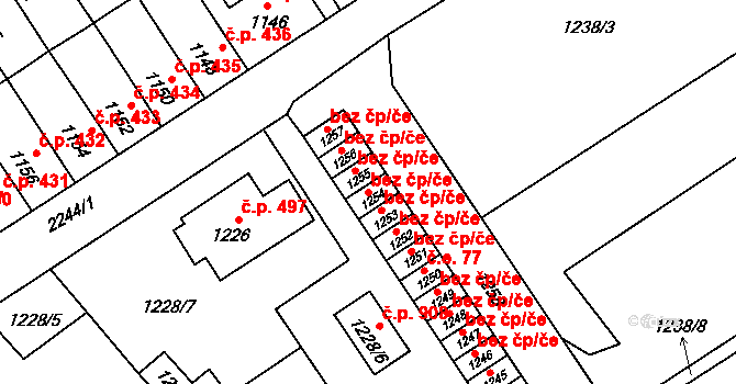 Velká Bystřice 47393882 na parcele st. 1254 v KÚ Velká Bystřice, Katastrální mapa