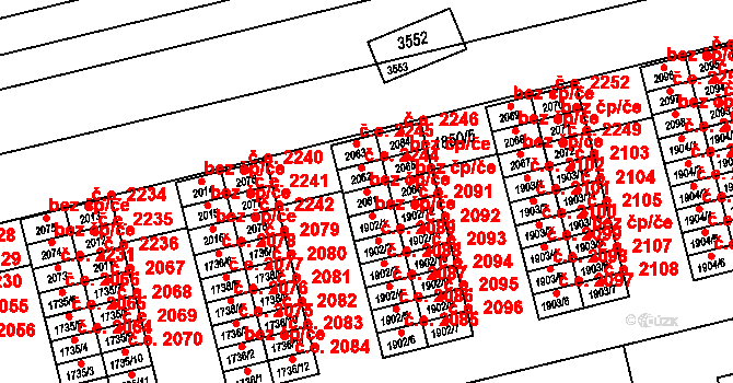 Otrokovice 47856882 na parcele st. 2061 v KÚ Otrokovice, Katastrální mapa
