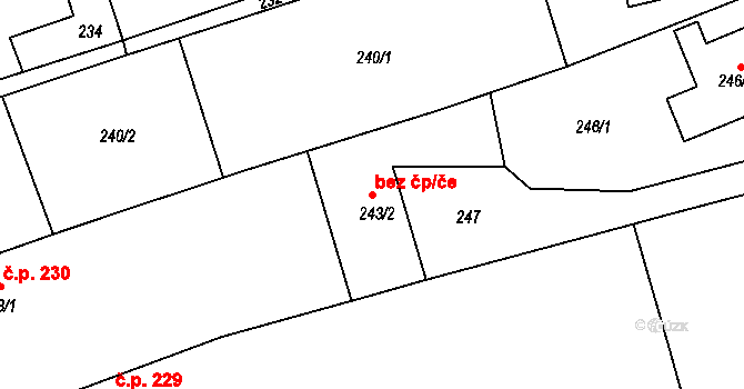 Bolatice 48672882 na parcele st. 243/2 v KÚ Bolatice, Katastrální mapa