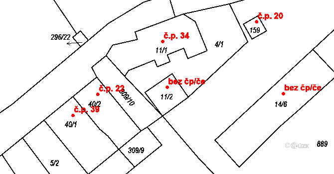 Rodvínov 49401882 na parcele st. 11/2 v KÚ Rodvínov, Katastrální mapa