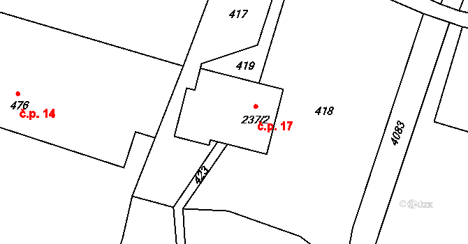 Horní Sloupnice 17, Sloupnice na parcele st. 237/2 v KÚ Horní Sloupnice, Katastrální mapa