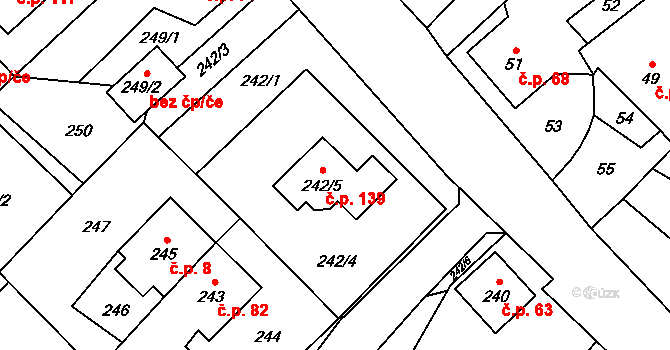 Edrovice 139, Rýmařov na parcele st. 242/5 v KÚ Edrovice, Katastrální mapa