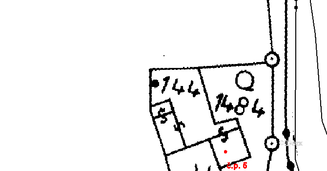 Karlov 5, Smetanova Lhota na parcele st. 144 v KÚ Smetanova Lhota, Katastrální mapa