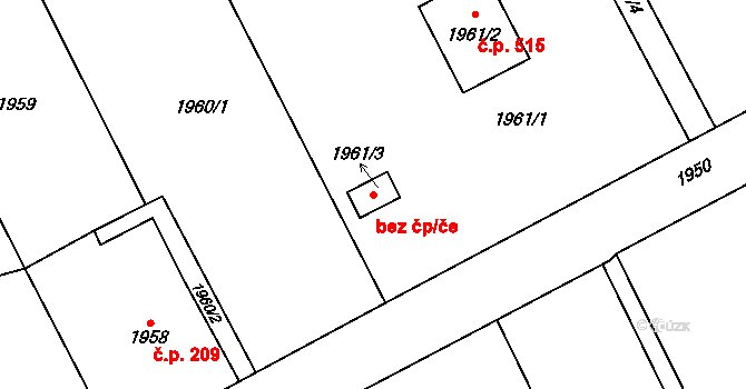 Baška 39527883 na parcele st. 1961/3 v KÚ Baška, Katastrální mapa
