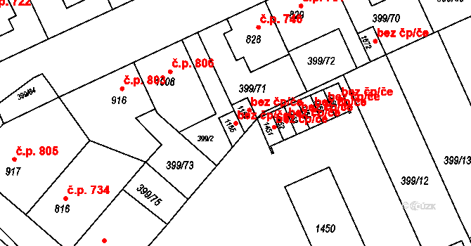 Olomouc 41320883 na parcele st. 1155 v KÚ Hodolany, Katastrální mapa