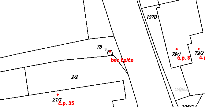 Kámen 44537883 na parcele st. 78 v KÚ Kámen u Habrů, Katastrální mapa