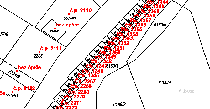 Žatec 1351 na parcele st. 3440 v KÚ Žatec, Katastrální mapa
