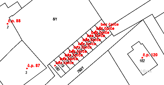 Vamberk 38459884 na parcele st. 174 v KÚ Merklovice, Katastrální mapa