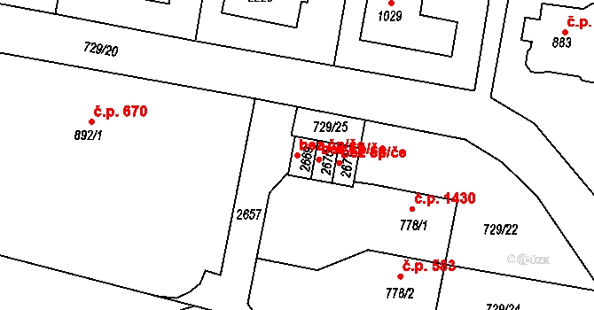 Vrchlabí 41334884 na parcele st. 2669 v KÚ Vrchlabí, Katastrální mapa