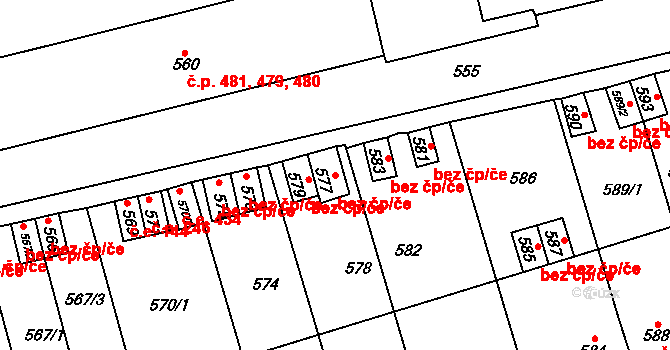Velké Opatovice 42613884 na parcele st. 577 v KÚ Velké Opatovice, Katastrální mapa
