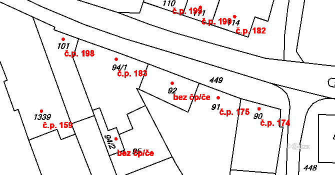 Pivín 43116884 na parcele st. 92 v KÚ Pivín, Katastrální mapa