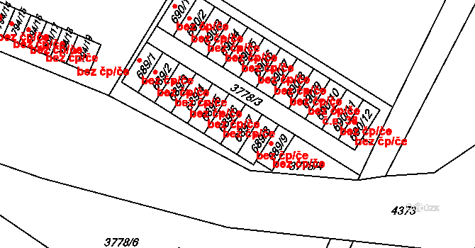 Horní Jiřetín 43695884 na parcele st. 689/7 v KÚ Horní Jiřetín, Katastrální mapa
