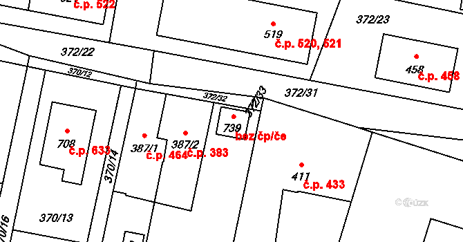 Mořkov 44829884 na parcele st. 739 v KÚ Mořkov, Katastrální mapa
