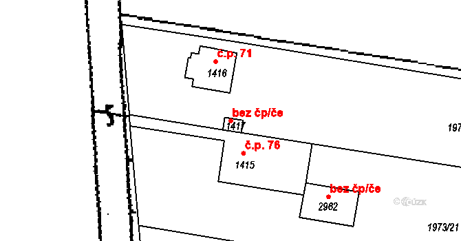 Lysá nad Labem 46432884 na parcele st. 1417 v KÚ Lysá nad Labem, Katastrální mapa