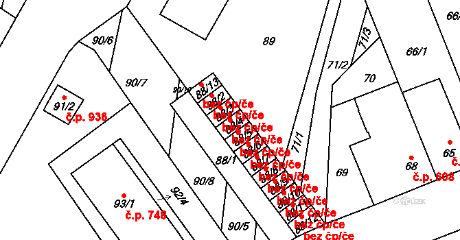 Podivín 47068884 na parcele st. 88/4 v KÚ Podivín, Katastrální mapa