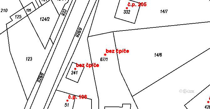 Náklo 49875884 na parcele st. 67/1 v KÚ Náklo, Katastrální mapa